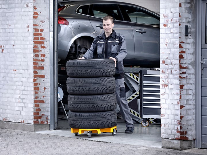 Image of AutoDrain Carro de ruedas 700 | Una unidad de transporte cómoda para ruedas y neumáticos. Diseñado para mover cómodamente ruedas y neumáticos.